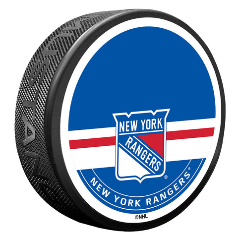 New York Rangers Autograph Puck with Texture