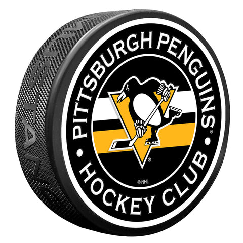 Pittsburgh Penguins Striped Textured Puck