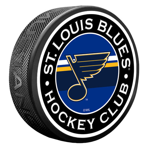 St. Louis Blues Striped Textured Puck