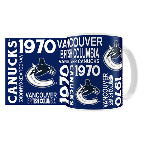 15oz Sublimated Coffee Mug - Vancouver Canucks - Knockout