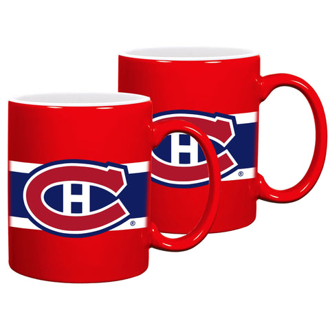 Montreal Canadiens Striped Ceramic Mug Set