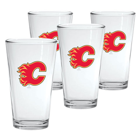 4pk - 16oz. Mixing Glasses - Calgary Flames