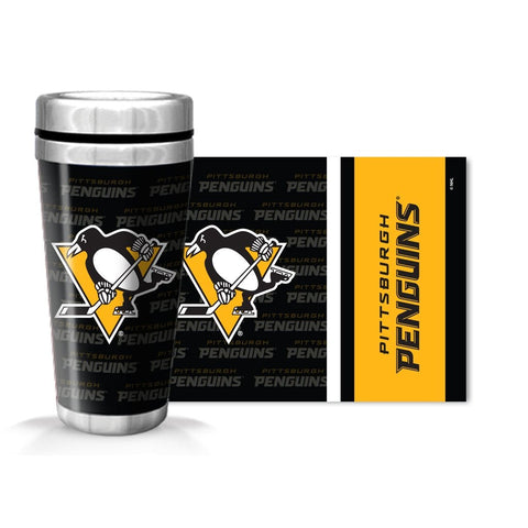 Pittsburgh Penguins 16oz Full Wrap Wallpaper Travel Mug