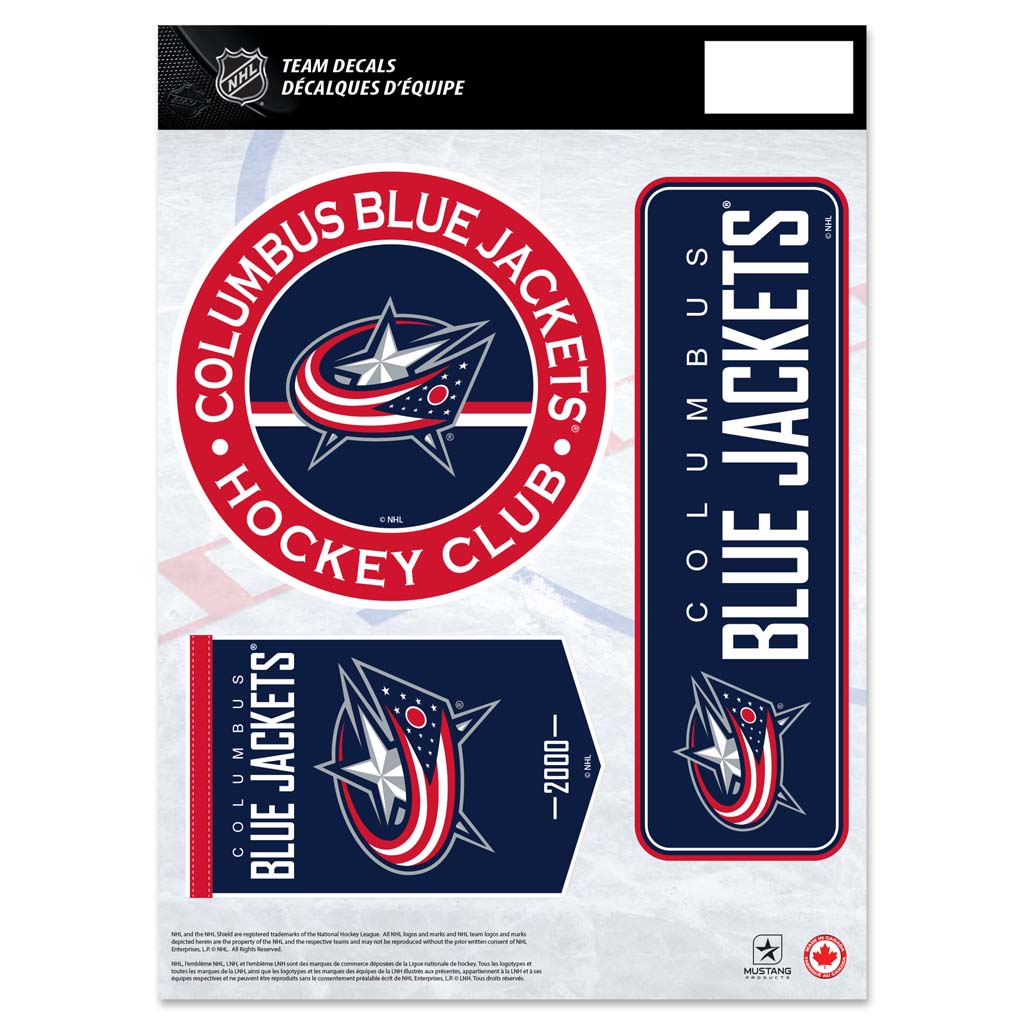 Columbus Blue Jackets Fan Decal Set - 8