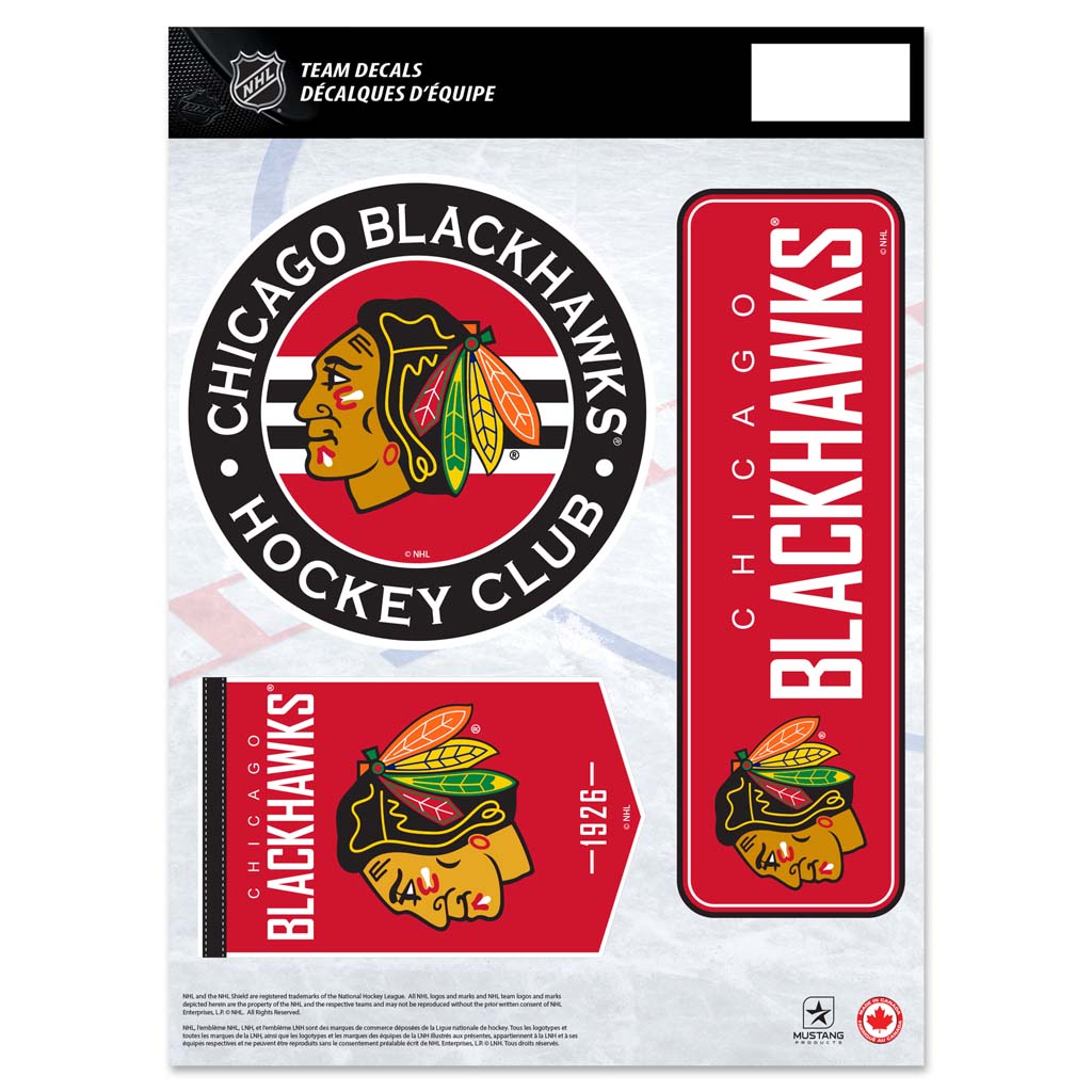 Chicago Blackhawks Fan Decal Set - 8