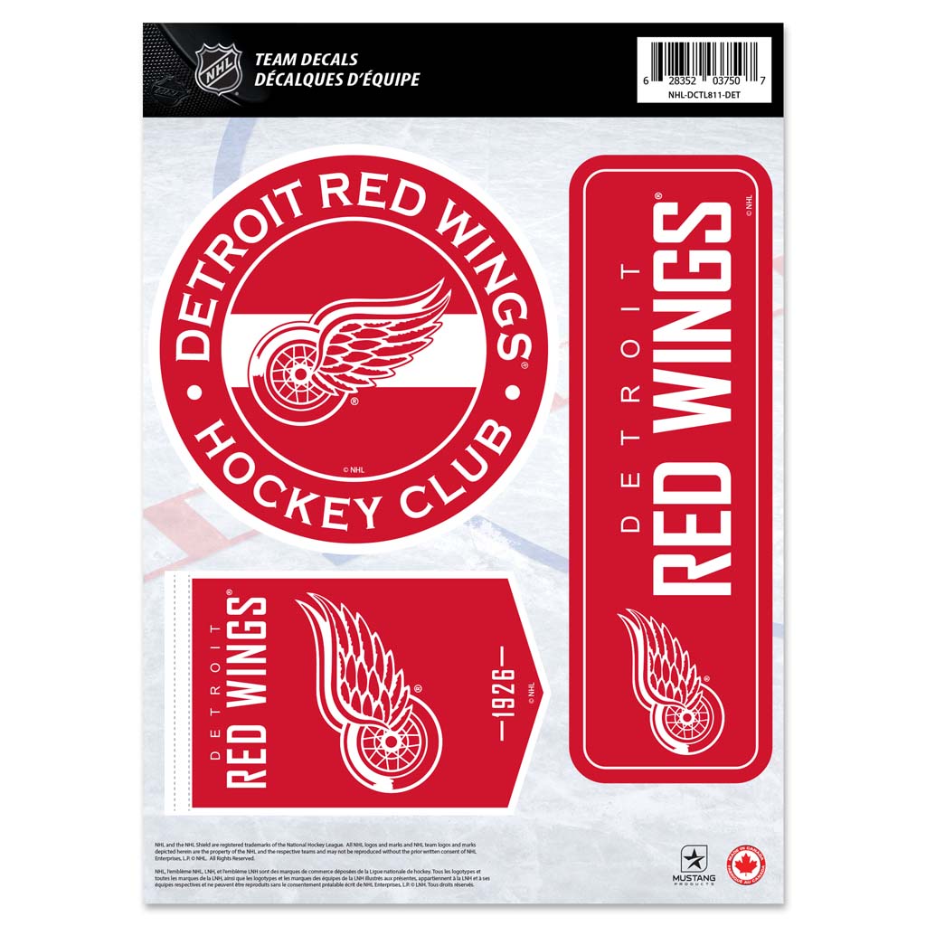 Detroit Red Wings Fan Decal Set - 8