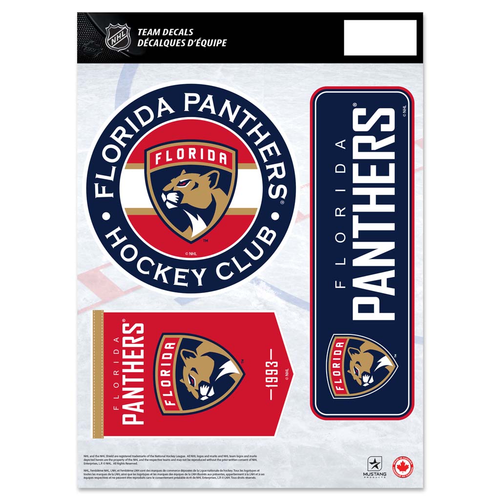 Florida Panthers Fan Decal Set - 8