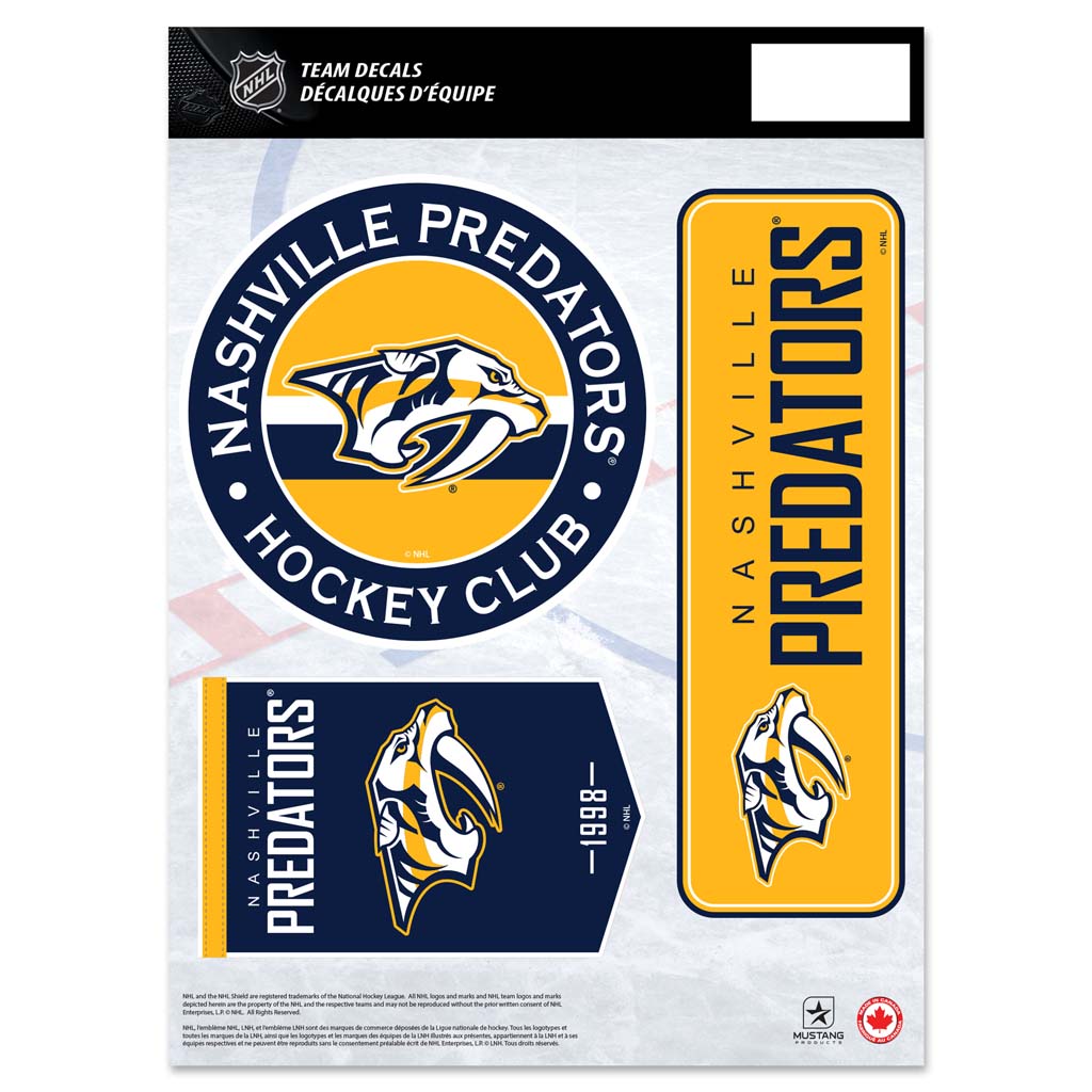 Nashville Predators Fan Decal Set - 8