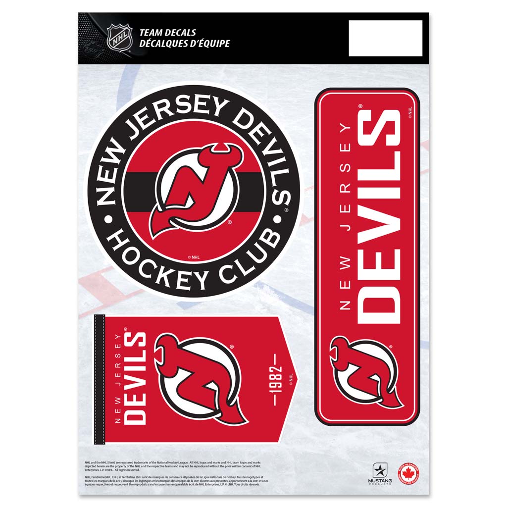 New Jersey Devils Fan Decal Set - 8