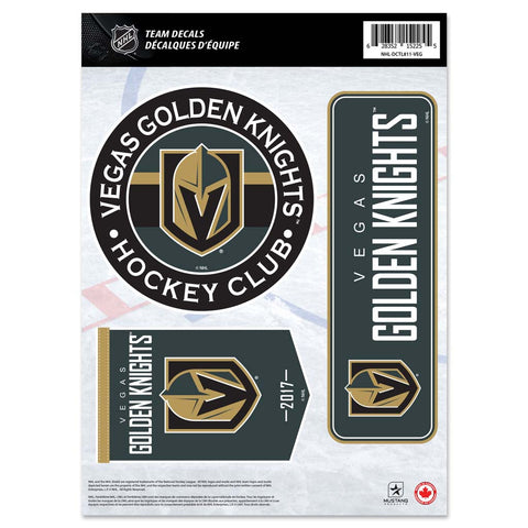 Vegas Golden Knights Fan Decal Set - 8