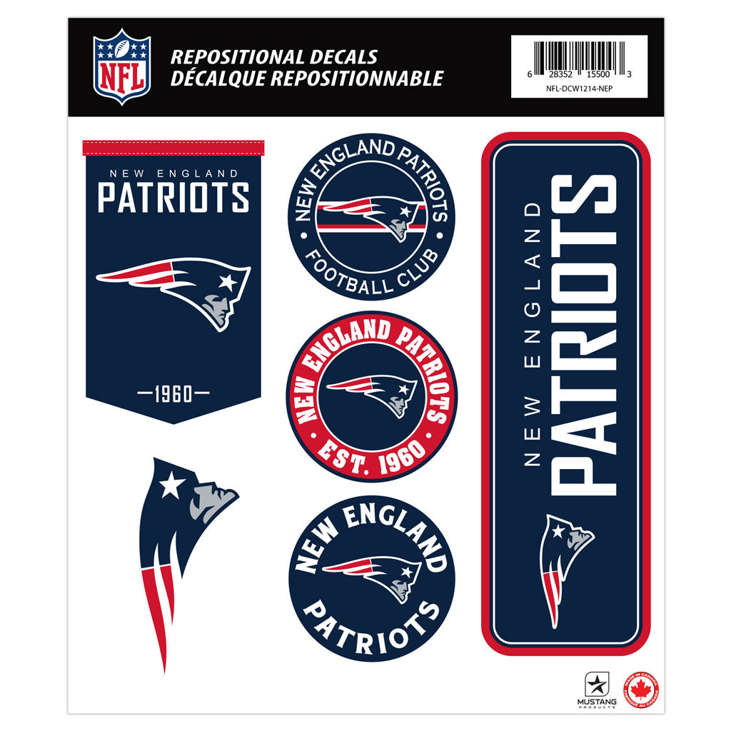 New England Patriots Fan Decal Set - 12