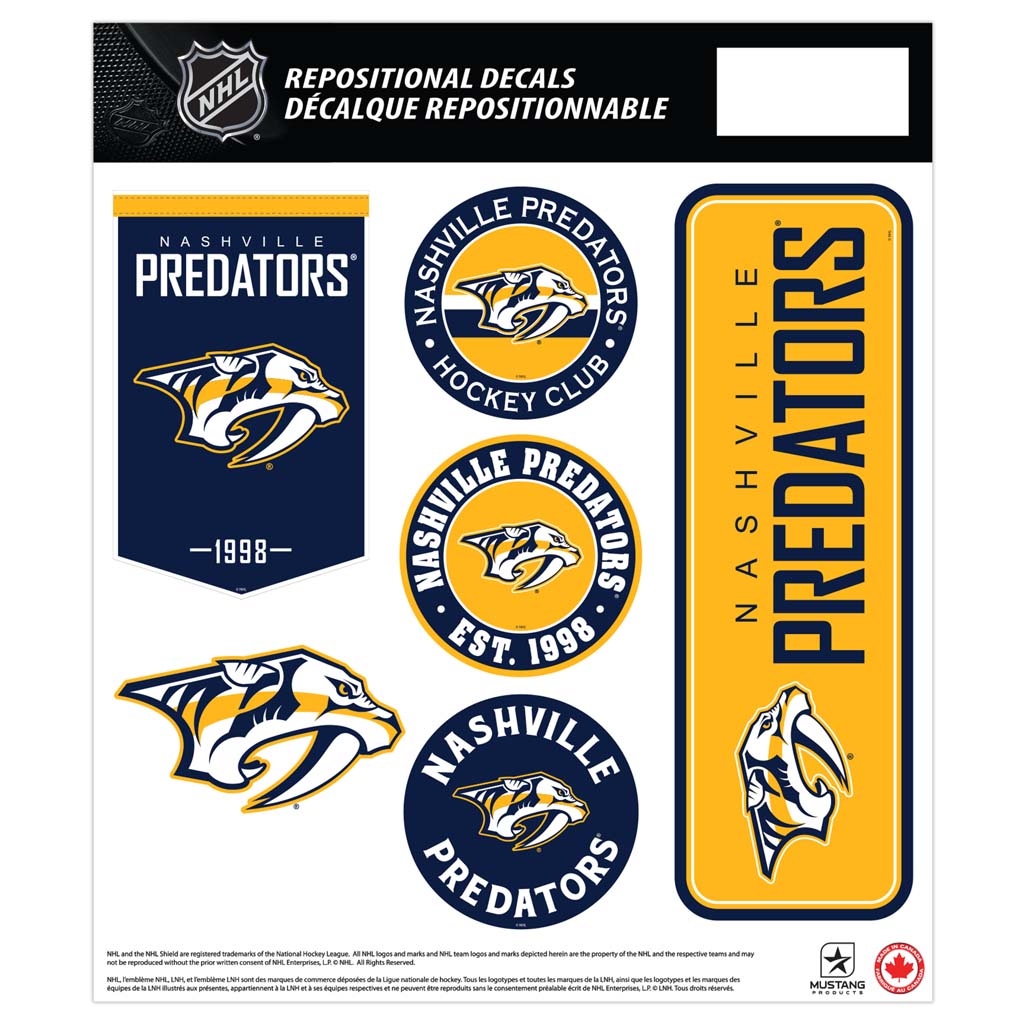 Nashville Predators Fan Decal Set - 12