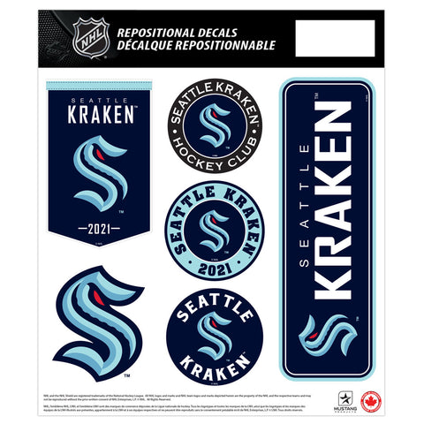 Seattle Kraken Fan Decal Set - 12