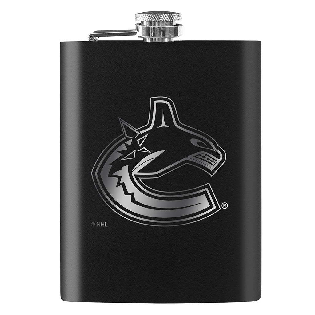 Vancouver Canucks Laser Etched 8oz Flask