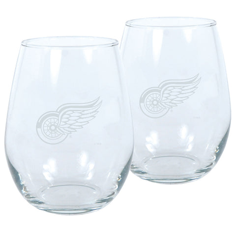 Detroit Red Wings Stemless Wine Glass Set