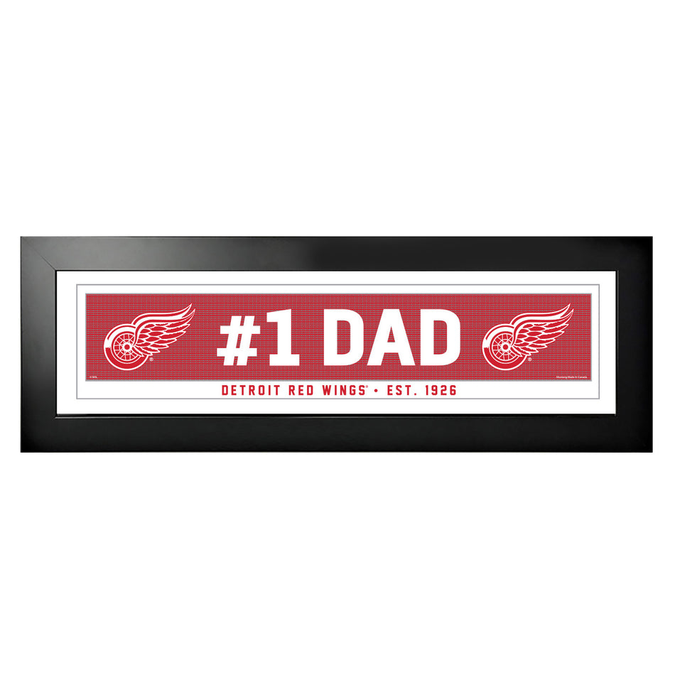 6" x 22" Frame | Detroit Red Wings | #1 Dad