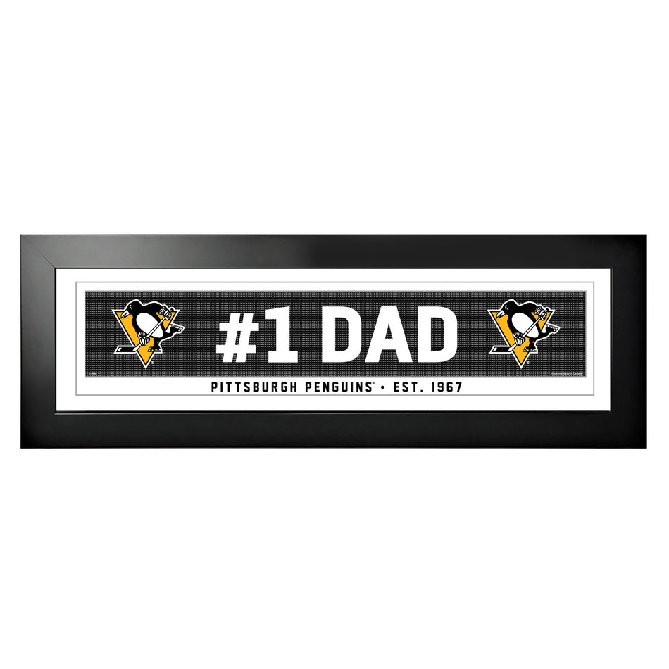 6" x 22" Frame | Pittsburgh Penguins | #1 Dad