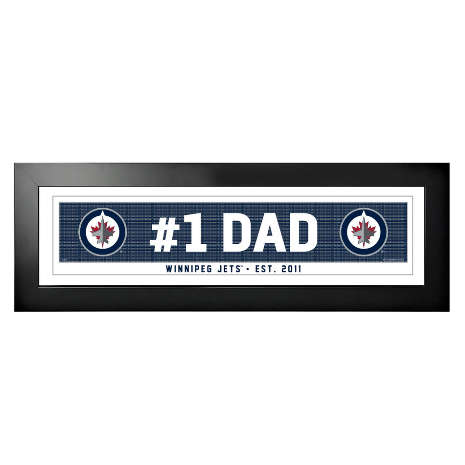 6" x 22" Frame | Winnipeg Jets | #1 Dad