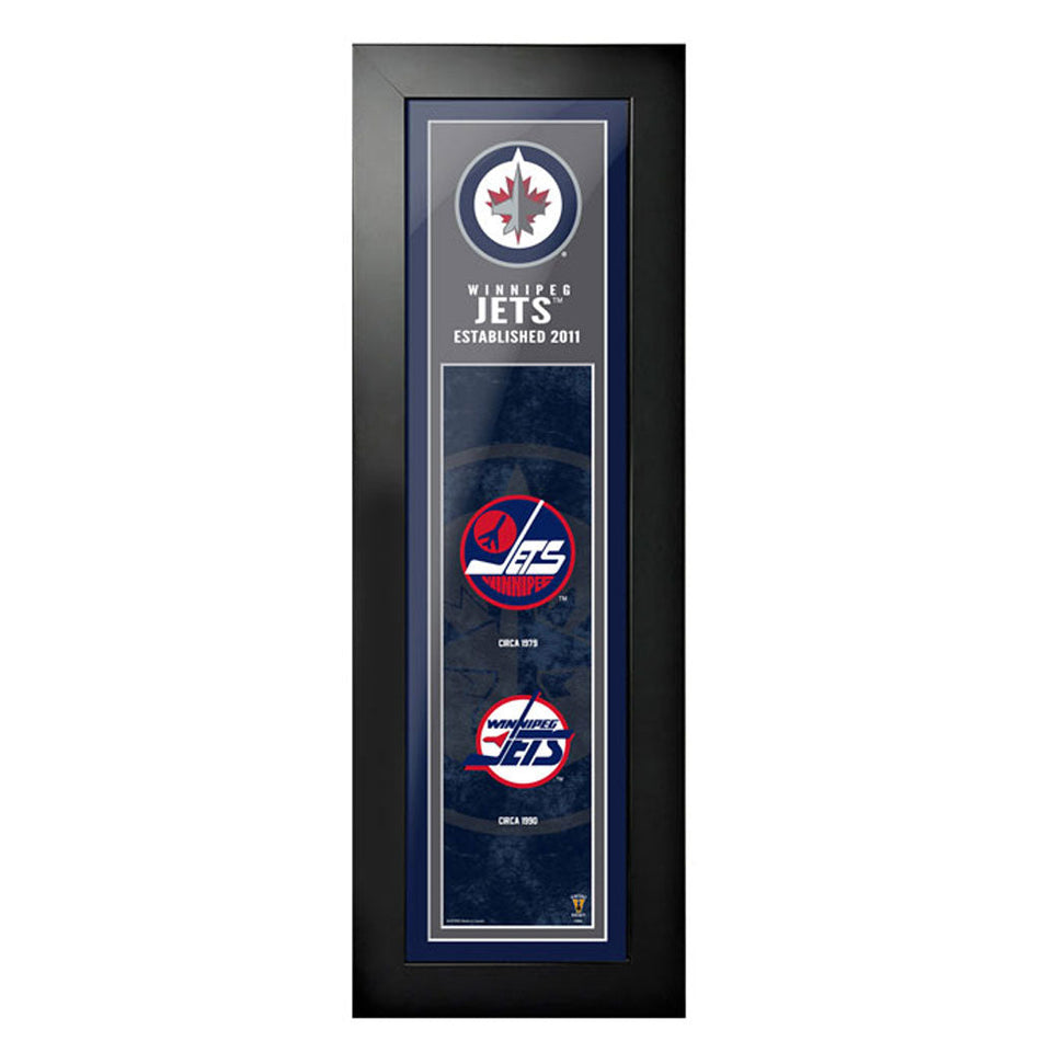 6" x 22" Frame | Winnipeg Jets | Logos to History