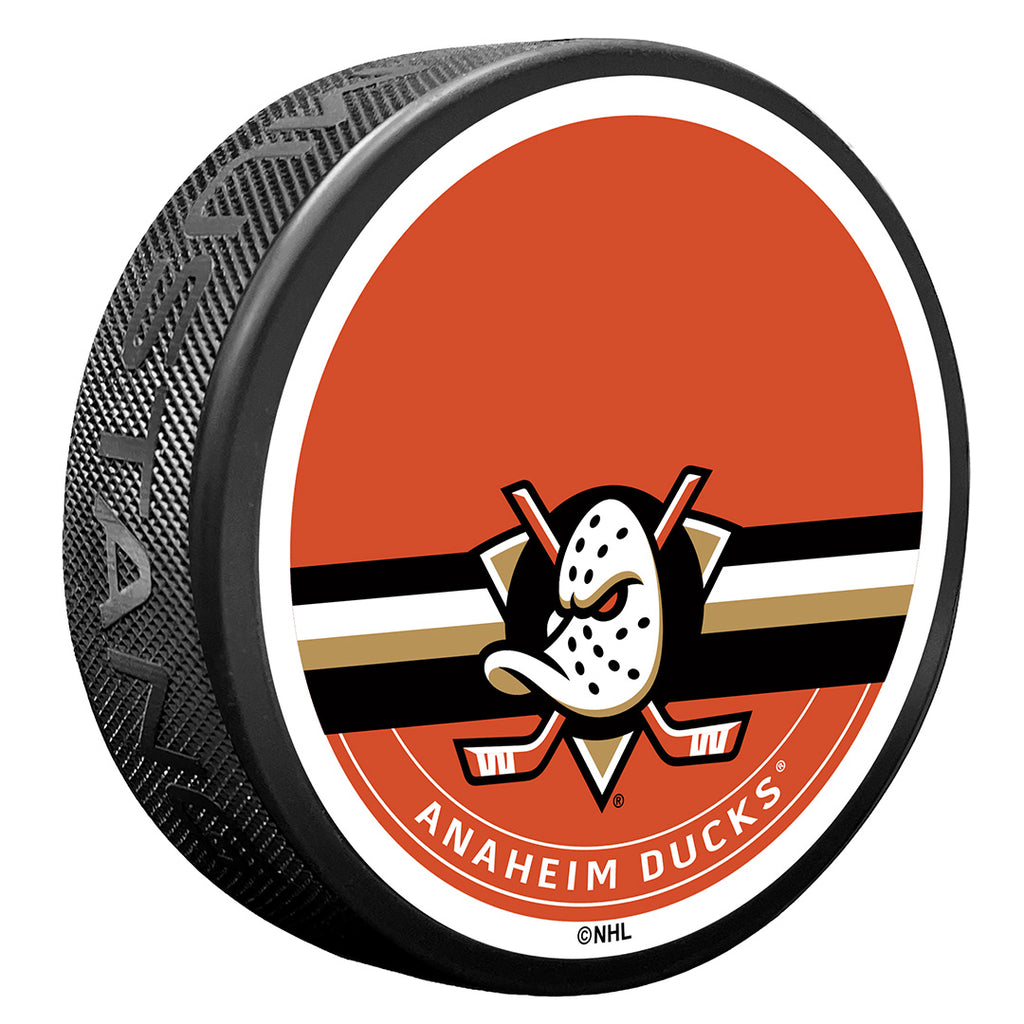 Anaheim Ducks Autograph Puck with Texture