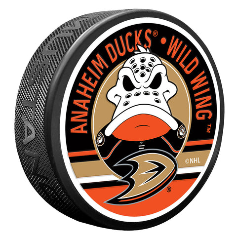 Anaheim Ducks Wild Wing Mascot Textured Puck