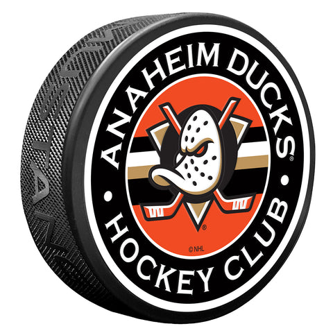 Anaheim Ducks Striped Textured Puck