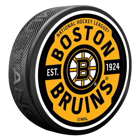 Boston Bruins Gear Textured Puck