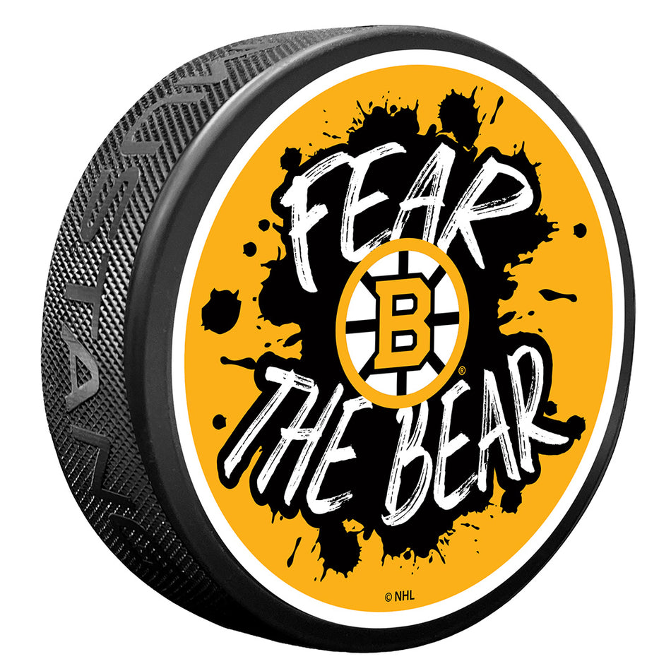 Textured Puck | Boston Bruins | Slogan