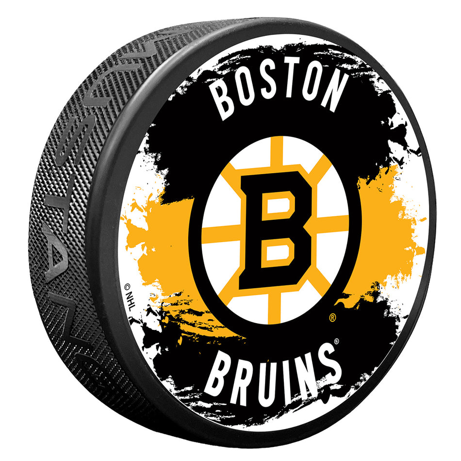 Textured Puck | Boston Bruins | Splash