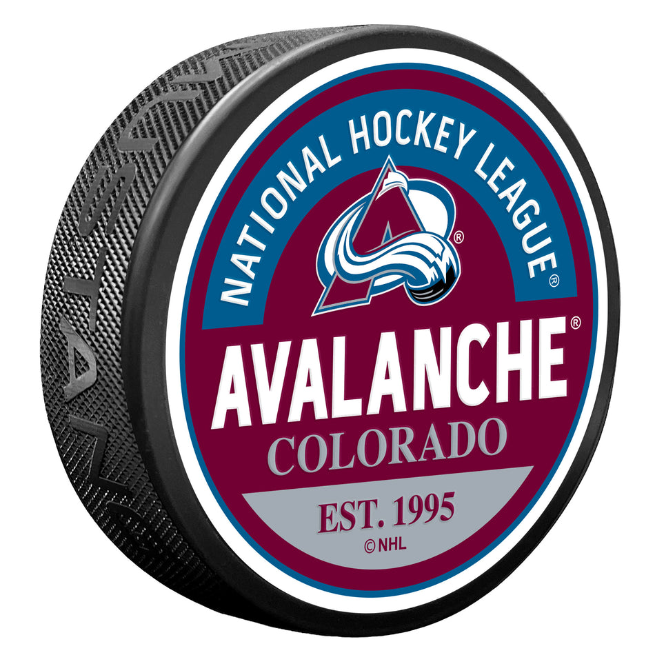 Colorado Avalanche Block Textured Puck