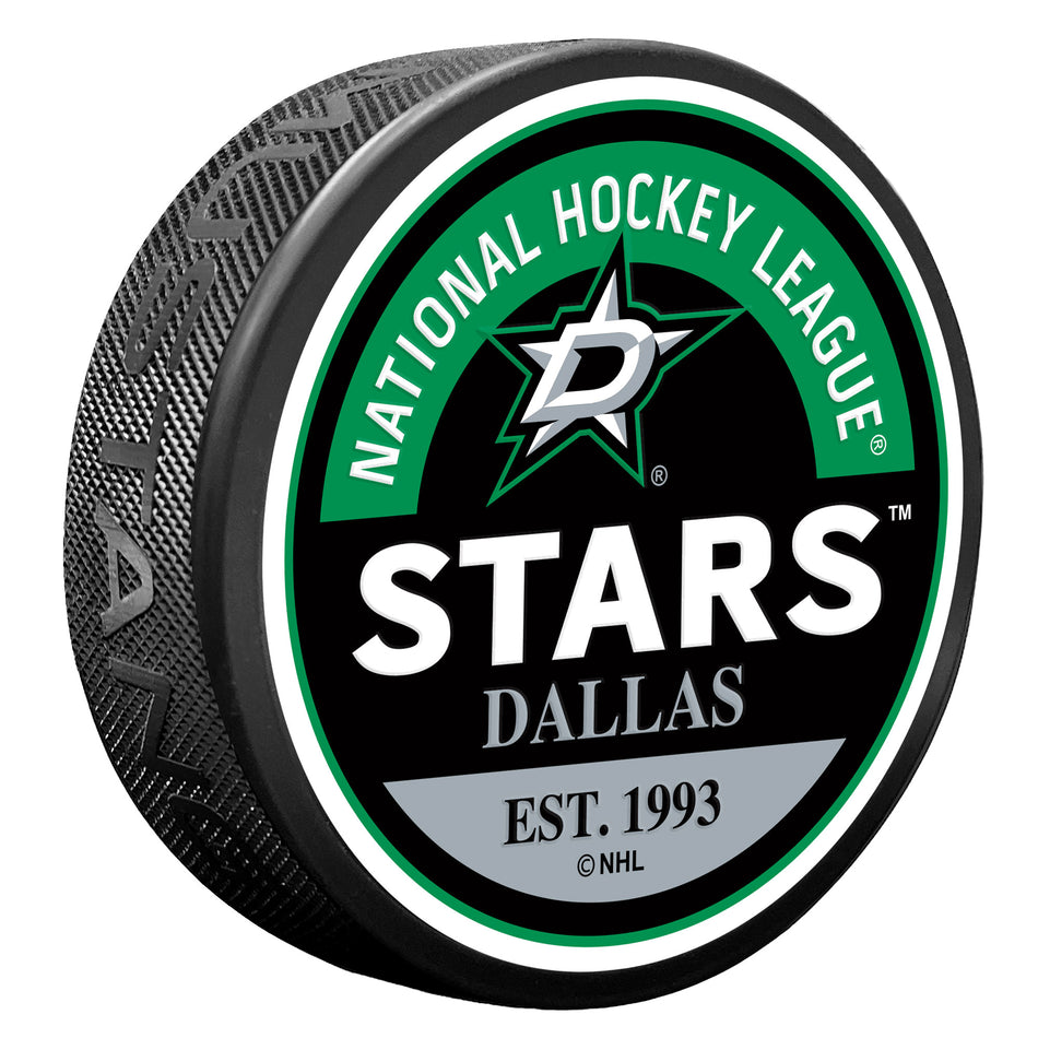 Dallas Stars Block Textured Puck