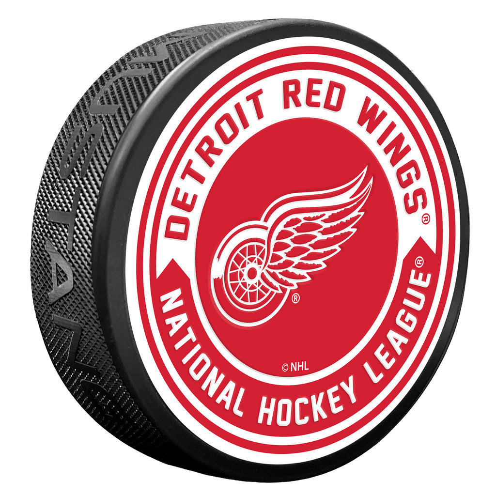 Detroit Red Wings Arrow Textured Puck