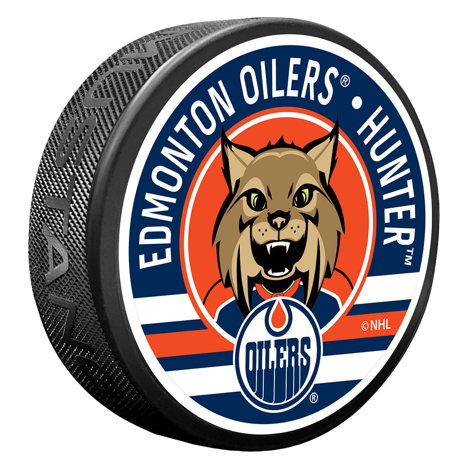 Textured Puck | Edmonton Oilers | Mascot - Hunter