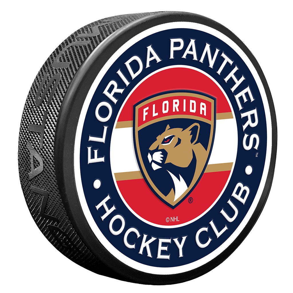 Florida Panthers Striped Textured Puck