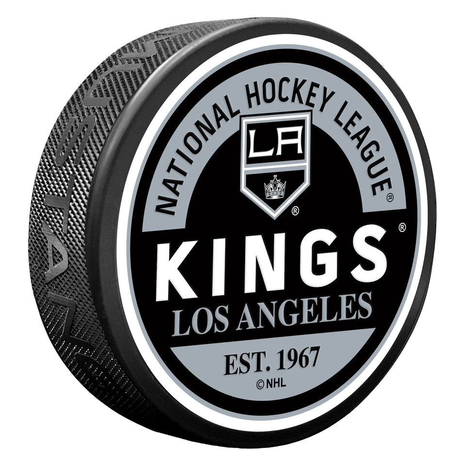 Los Angeles Kings Block Textured Puck