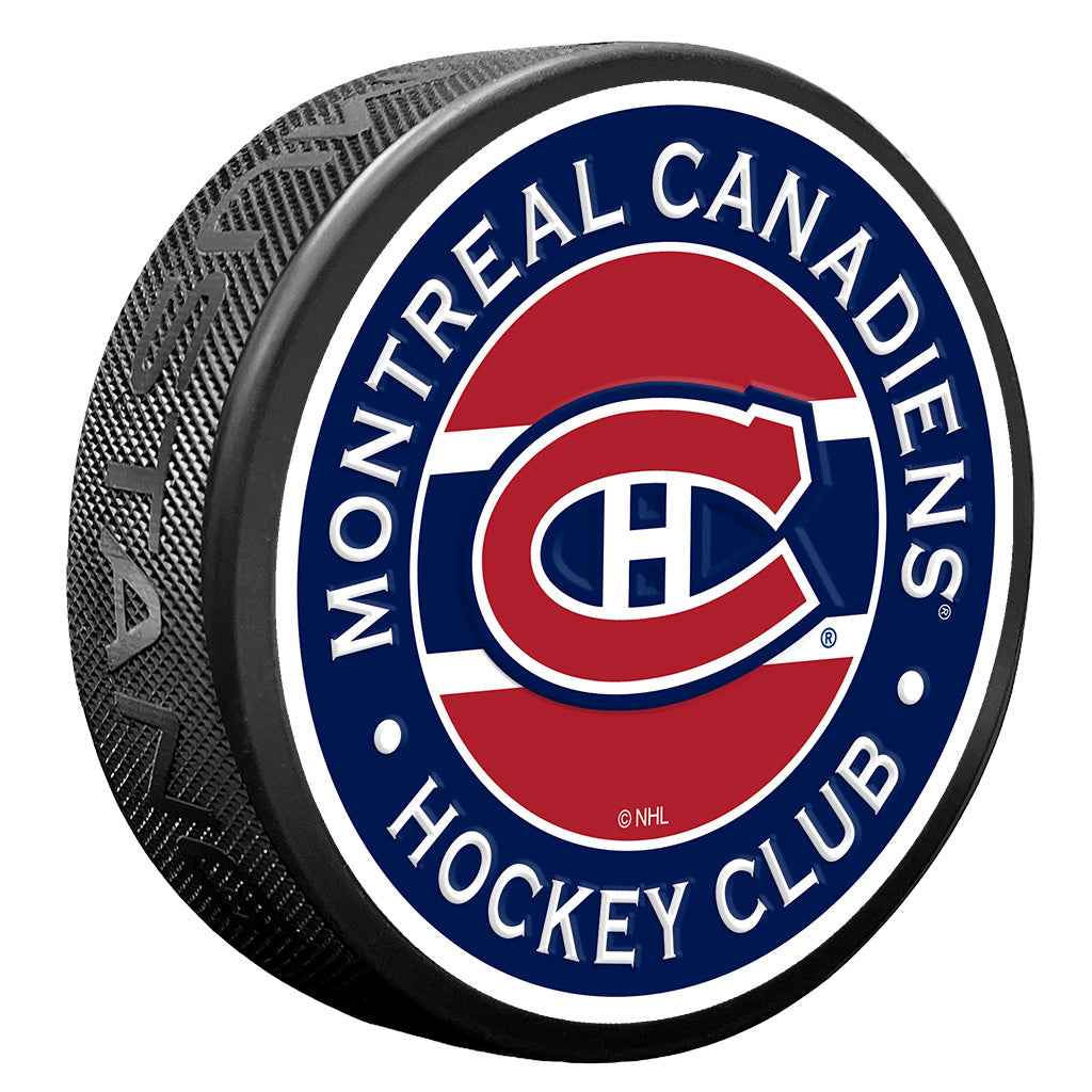 Montreal Canadiens Striped Textured Puck
