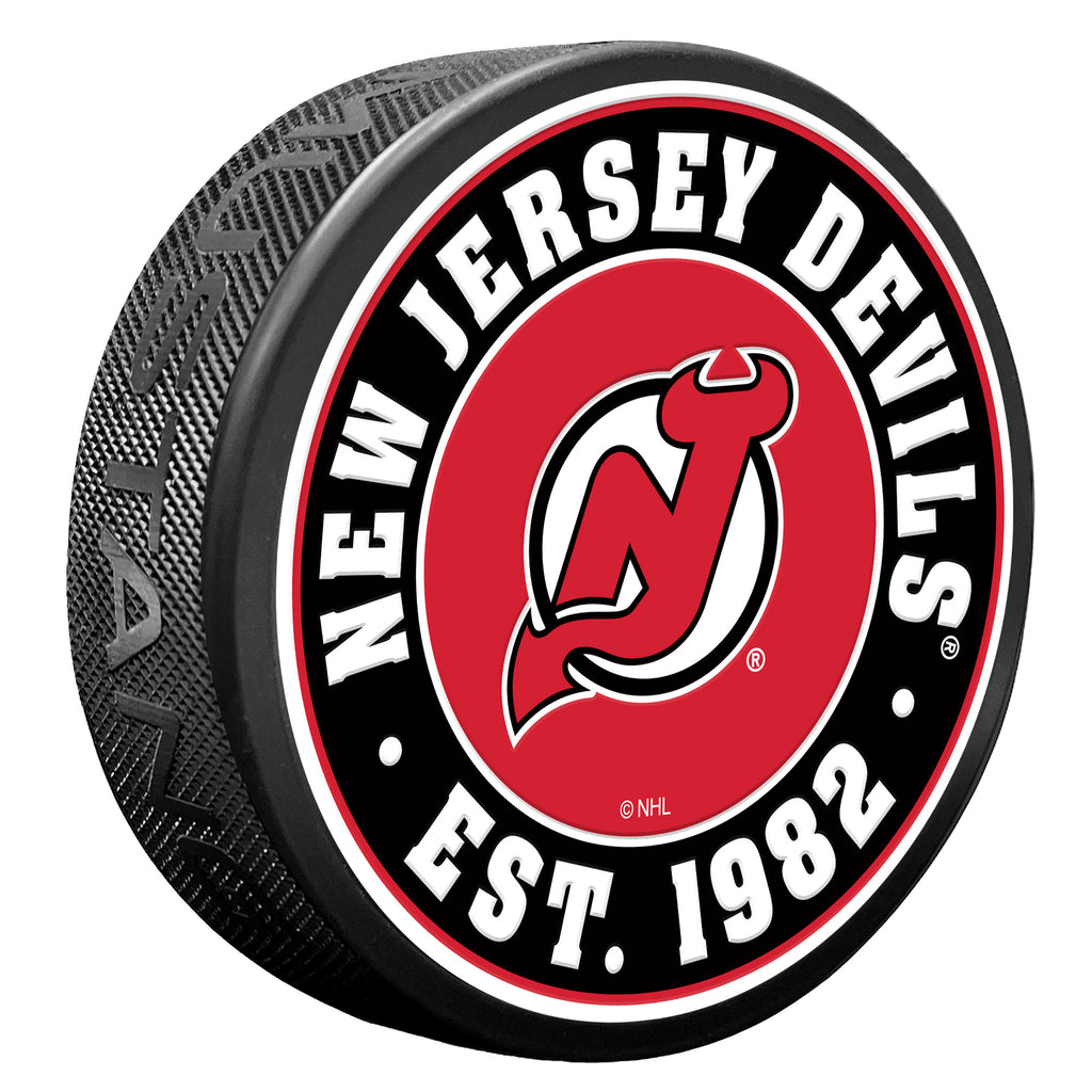New Jersey Devils Established Textured Puck