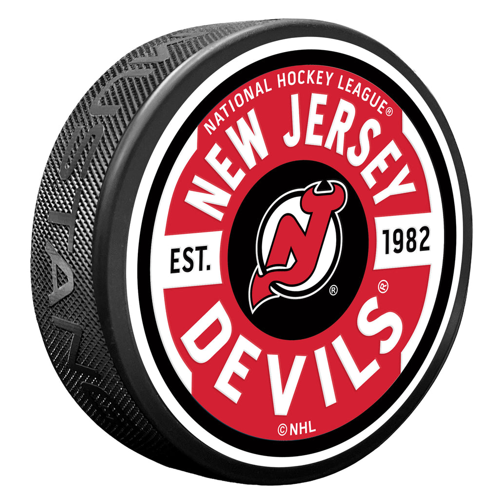 New Jersey Devils Gear Textured Puck