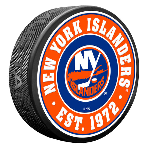 New York Islanders Established Textured Puck