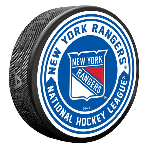 New York Rangers Arrow Textured Puck
