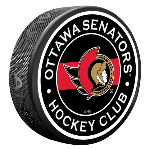 Ottawa Senators Striped Textured Puck