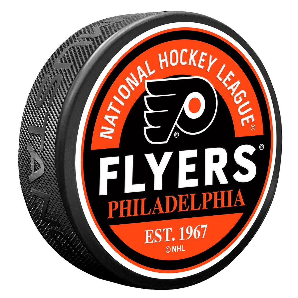 Philadelphia Flyers Block Textured  Puck