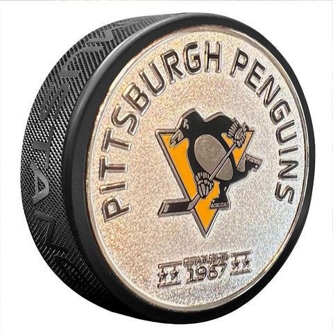 Pittsburgh Penguins, Bottle Opener made from a Real Hockey Puck, Penguins, Penguins Hockey, Coaster