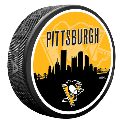 Pittsburgh Penguins Skyline Puck