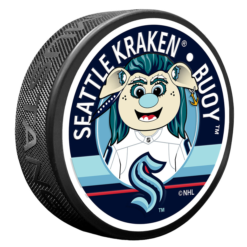 Seattle Kraken Buoy Mascot Textured Puck