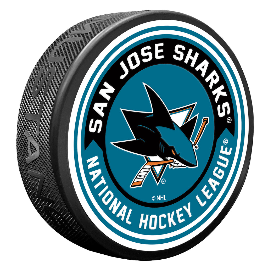 San Jose Sharks Arrow Textured Puck