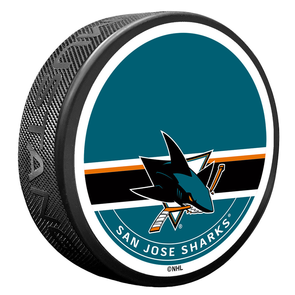 San Jose Sharks Autograph Puck with Texture