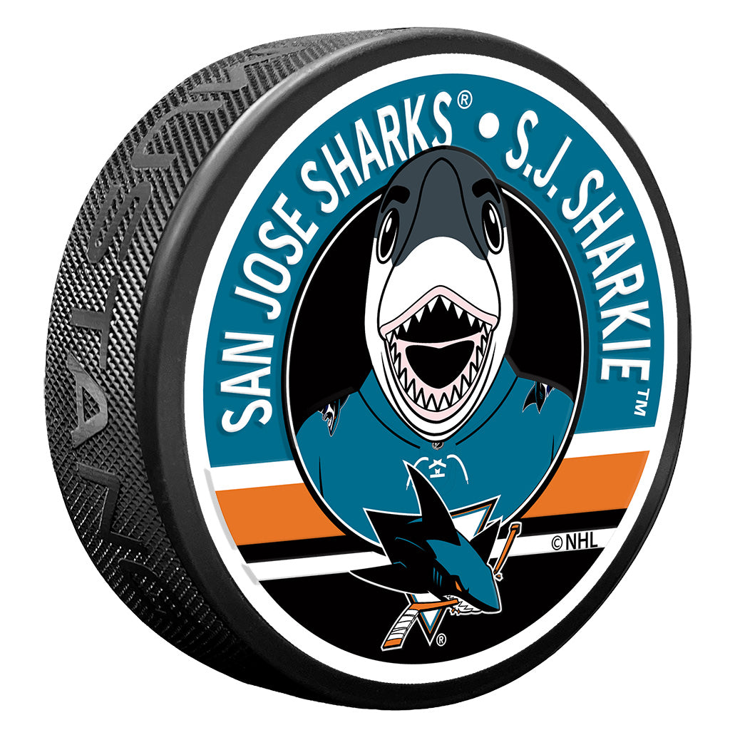 San Jose Sharks Sharkie Mascot Textured Puck – Mustang Wholesale