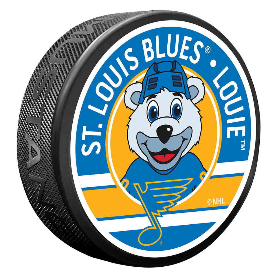 Textured Puck | St. Louis Blues | Mascot - Louie