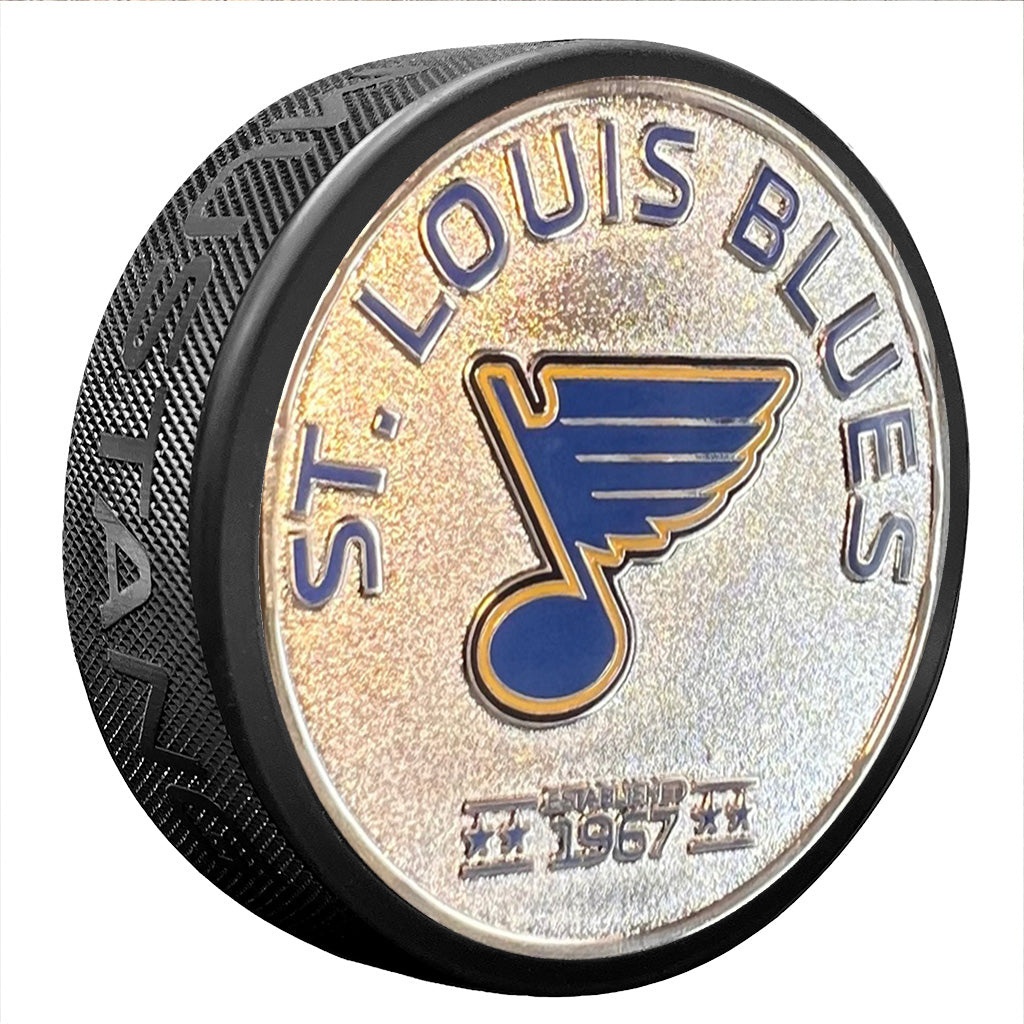 Medallion Puck - St. Louis Blues Silver Established